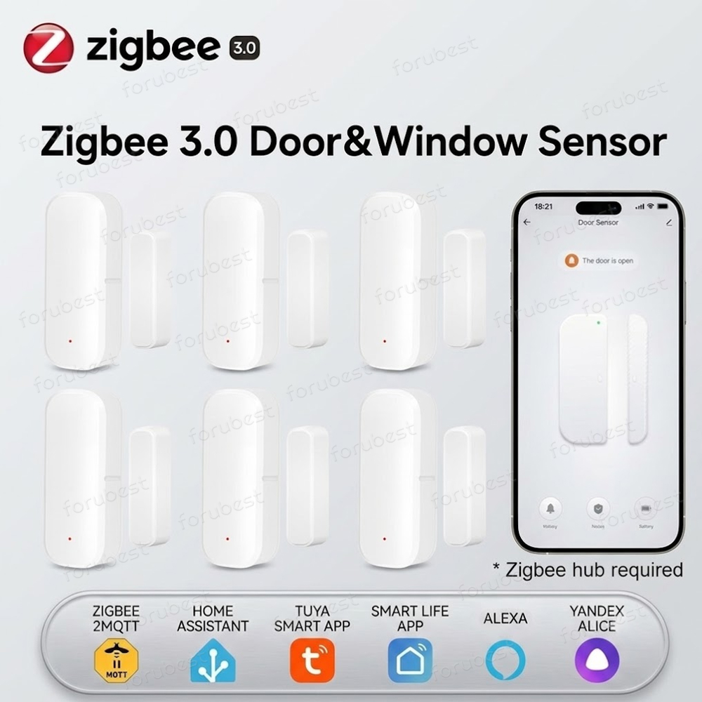 Zigbee Gateway Hub Tuya - Capteur de porte/fenêtre Zigbee 3.0, détecteur