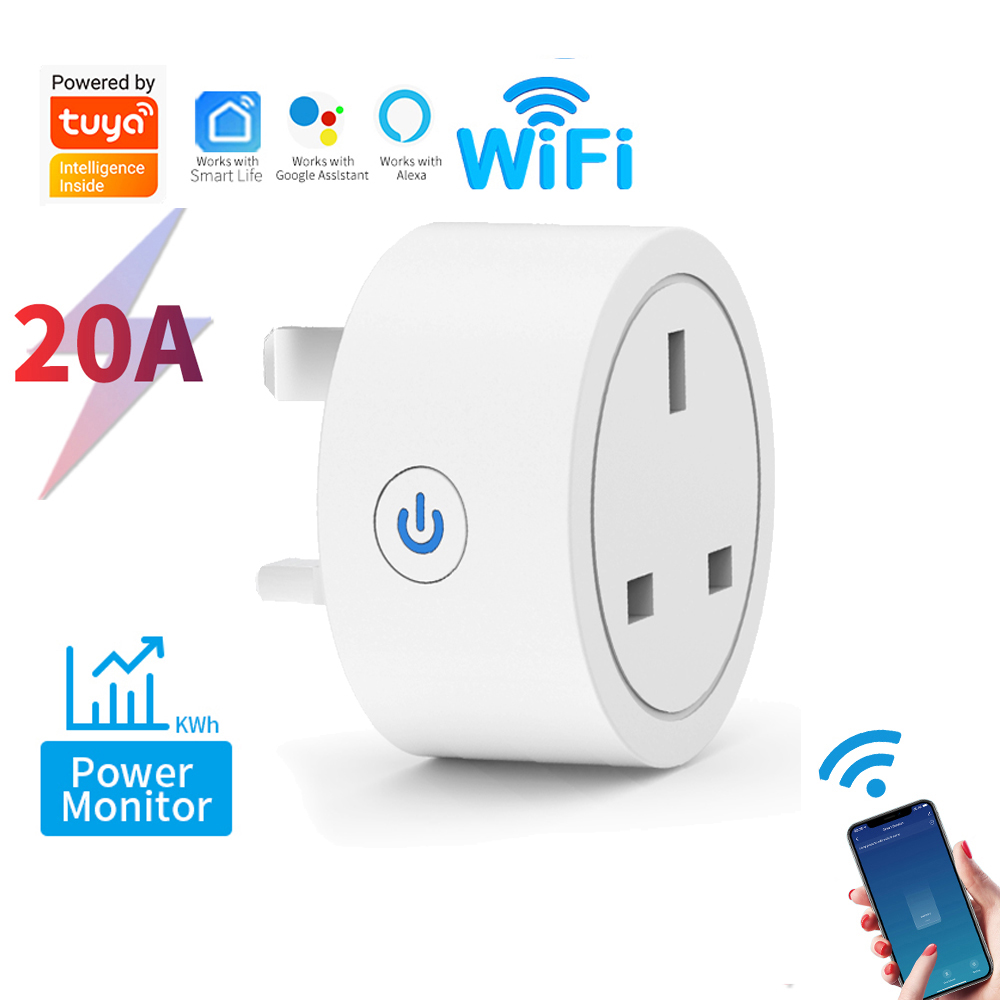 Zigbee Smart Plug Energy Monitor - Prise intelligente Tuya UK, prise WiFi