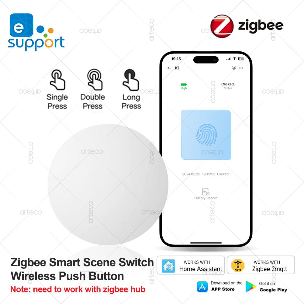 Zigbee Smart Button Scene Switch - Ewelink Zigbee bouton poussoir intelligent commutateur