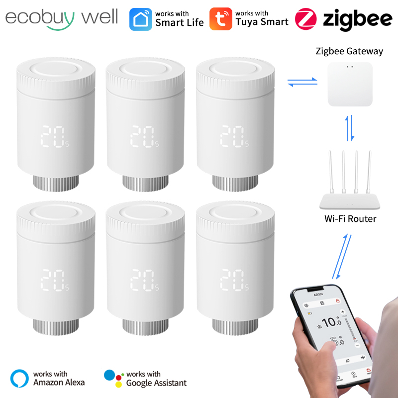 Wifi Radiator Valve Thermostat - Tuya Zigbee 3.0, vanne thermostatique, tête