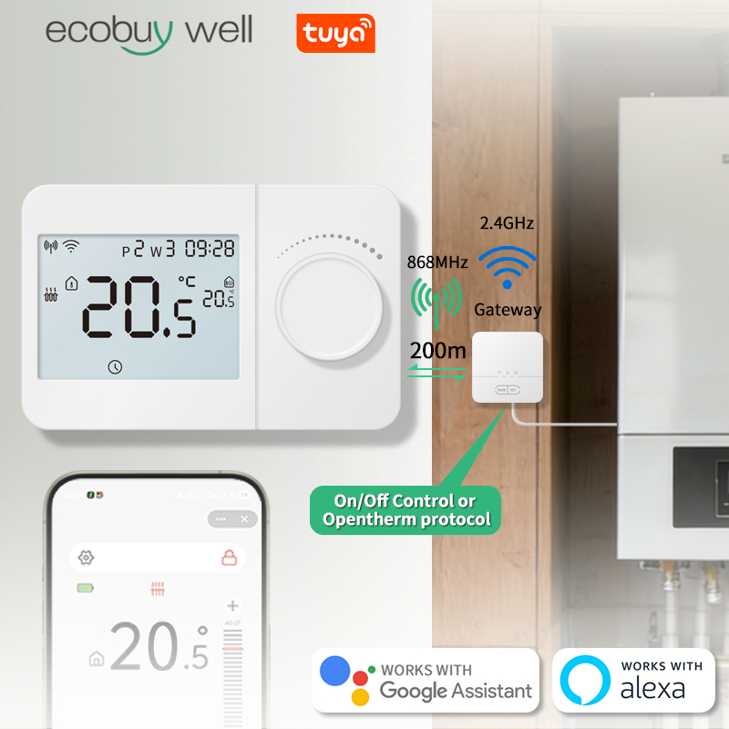 Smart Thermostat Boiler Opentherm - Thermostat de chauffage Wi-Fi Opentherm sans