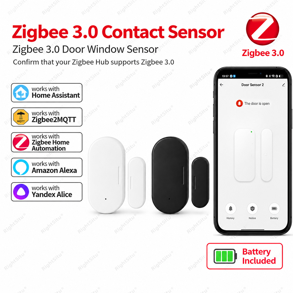 Zigbee Door Window Sensor - Capteur de contact pour portes et