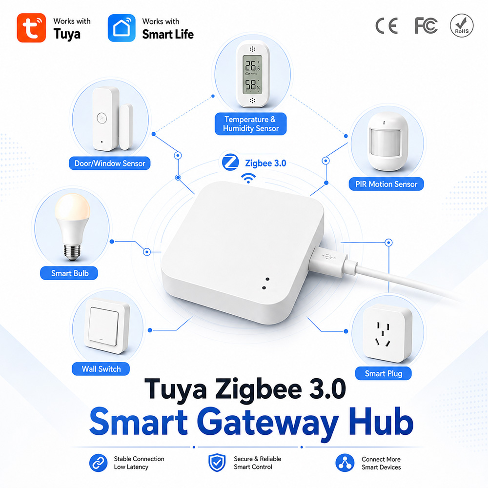 Zigbee Gateway Hub Tuya - Passerelle Tuya Zigbee pour maison intelligente,