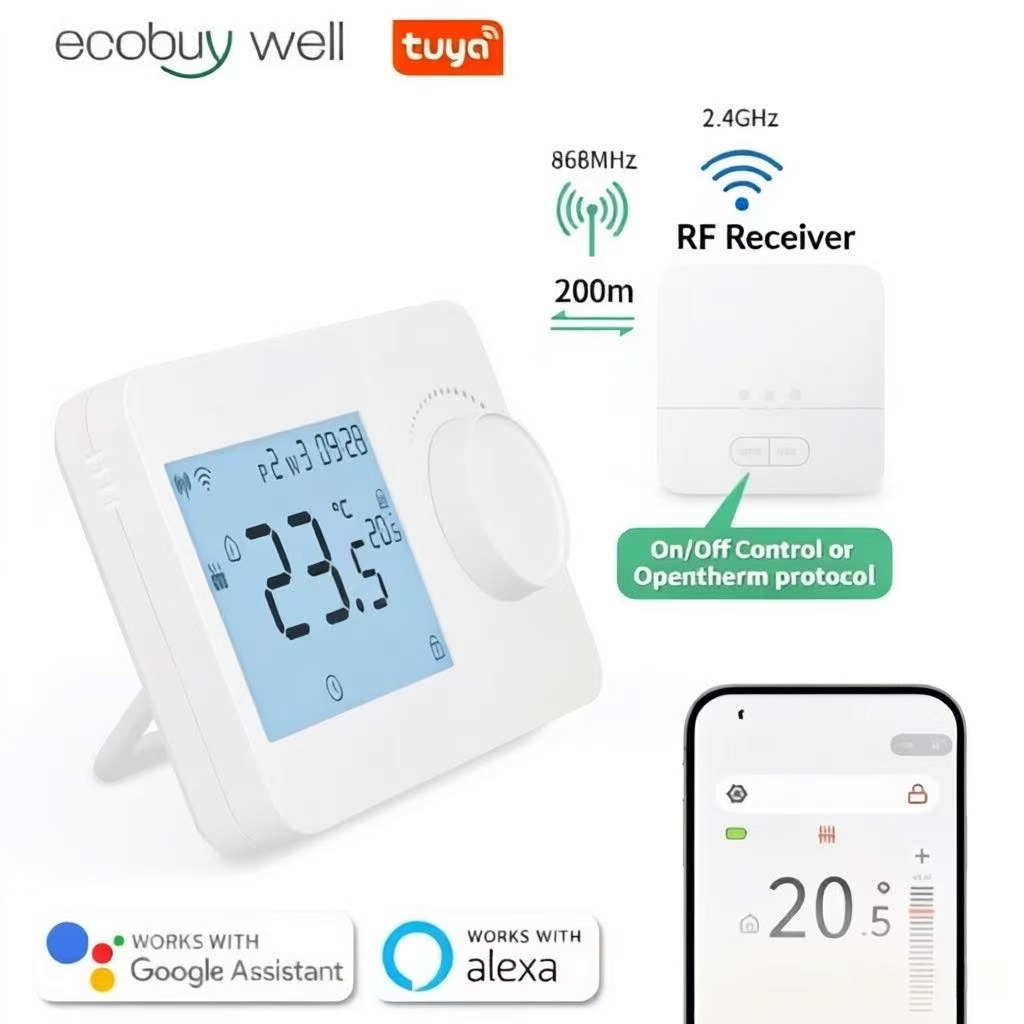 Smart Thermostat Boiler Opentherm - Thermostat intelligent Tuya Wifi Opentherm, chauffage