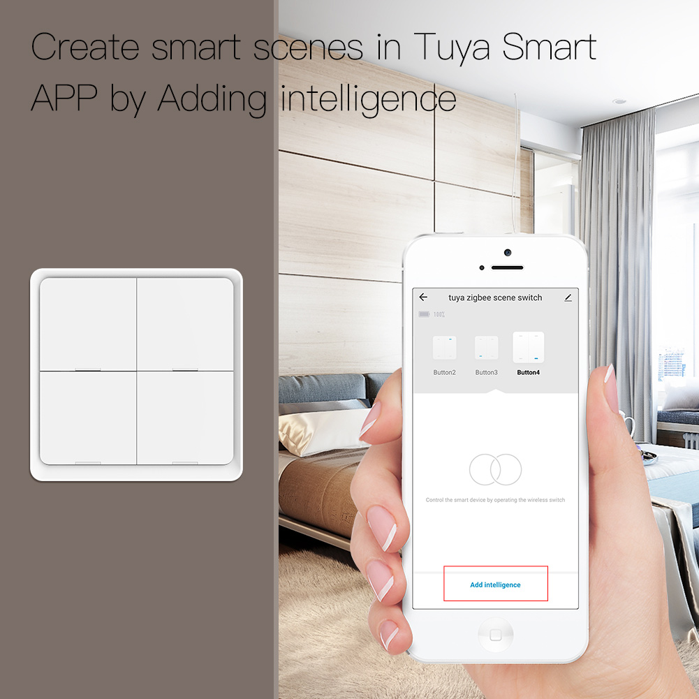 Interrupteur sans fil MOES Zig - Zigbee Smart Button Scene Switch avis et prix