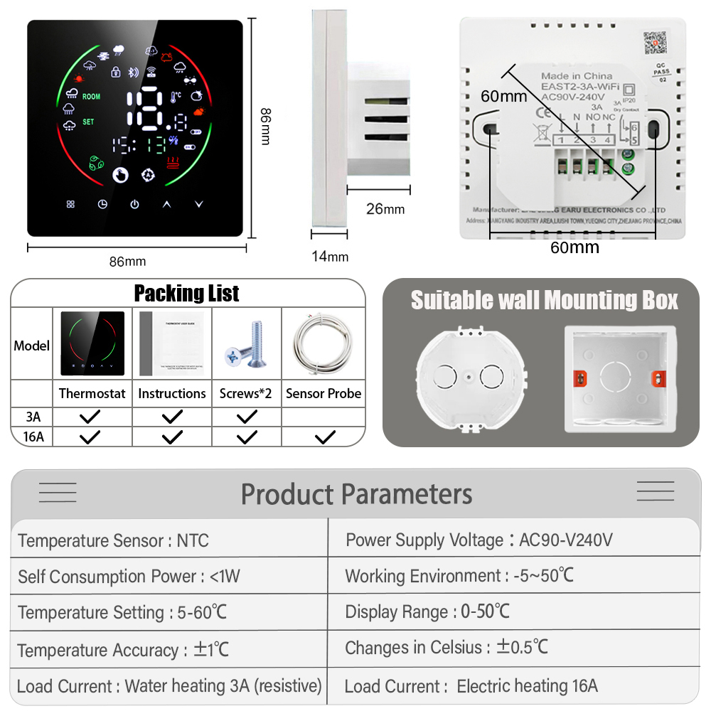 Thermostat intelligent WiFi EA - Smart Trv Thermostat Tuya avis et prix