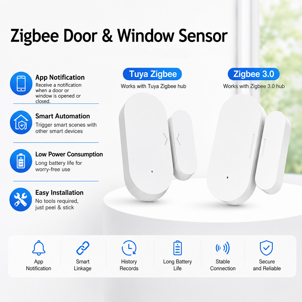 Capteur de porte/fenêtre Zigbe - Zigbee Door Window Sensor avis et prix