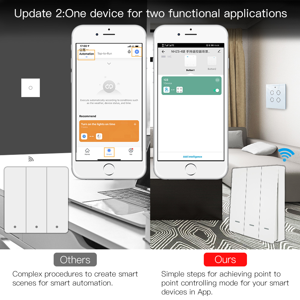 MOES Tuya ZigBee scène commuta - Zigbee Smart Button Scene Switch avis et prix