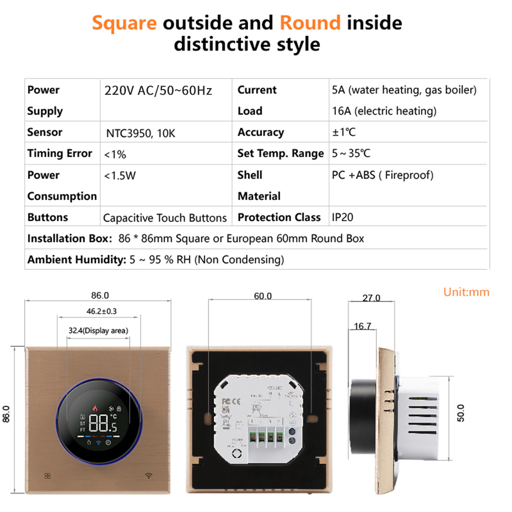 TUYA-Thermostat Intelligent Wi - Smart Thermostat Heating Floor avis et prix