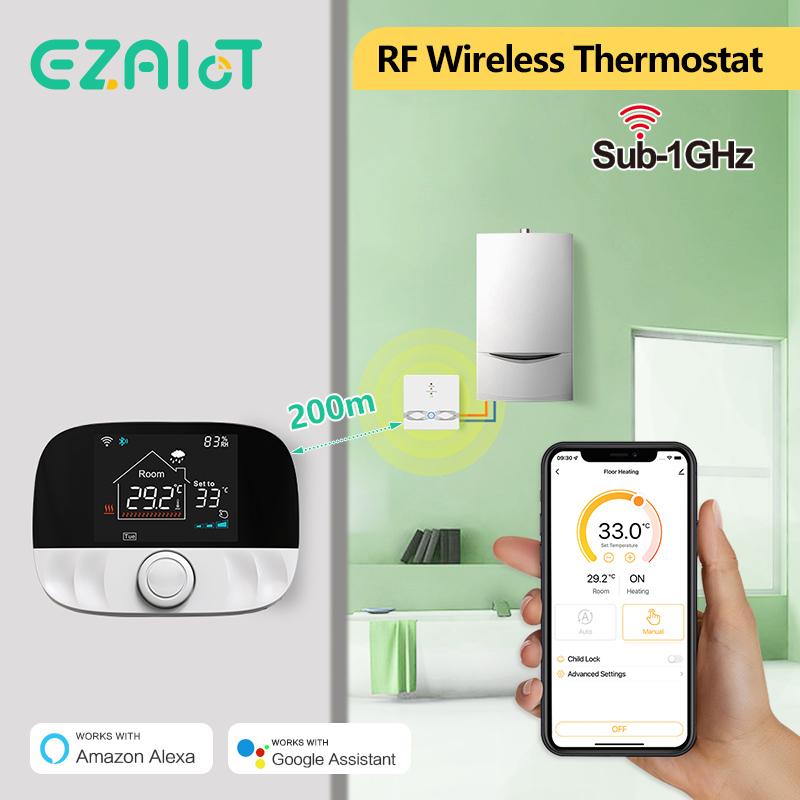 Thermostat sans fil RF433, WiF - Smart Thermostat Heating Floor avis et prix