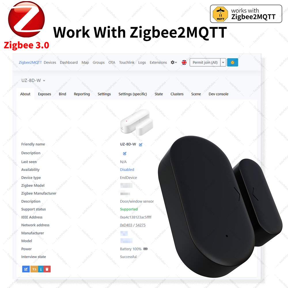 Capteur de porte et de fenêtre - Zigbee Door Window Sensor avis et prix