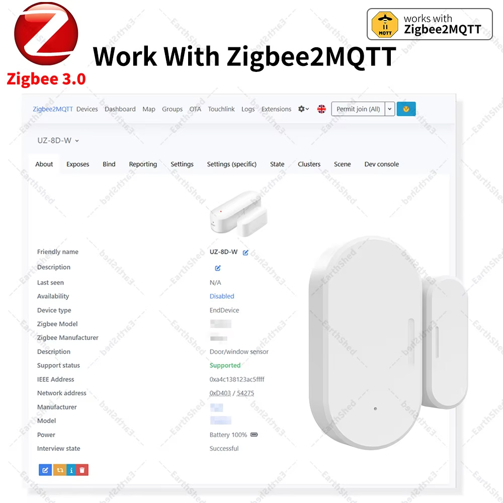Capteur magnétique Zigbee 3.0  - Zigbee Door Window Sensor avis et prix