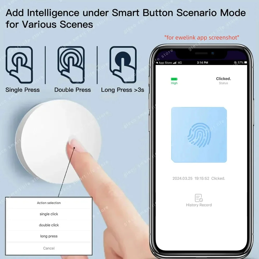 Bouton de scène Zigbee, contrô - Zigbee Smart Button Scene Switch avis et prix