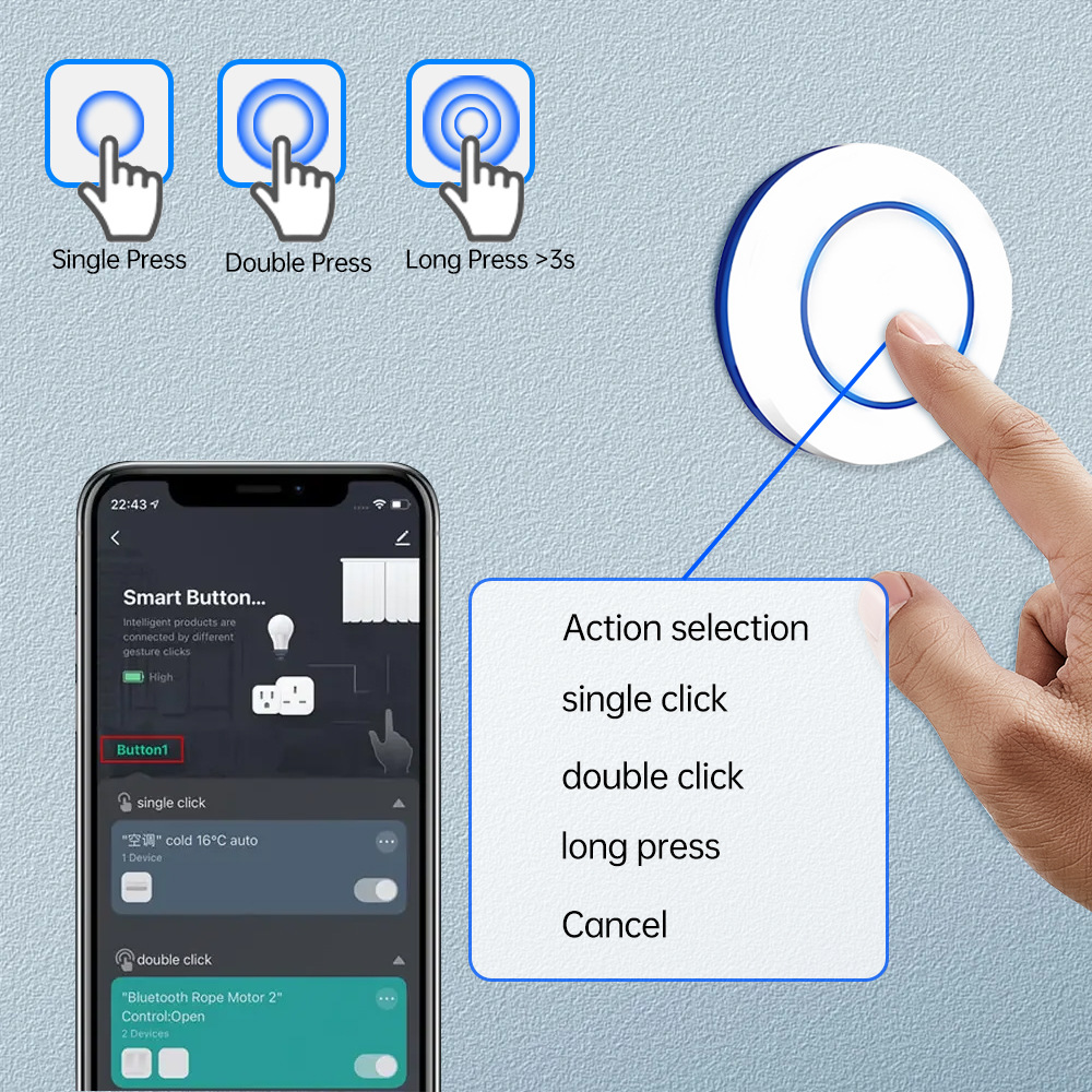 Contrôleur de Scène Intelligen - Zigbee Smart Button Scene Switch avis et prix