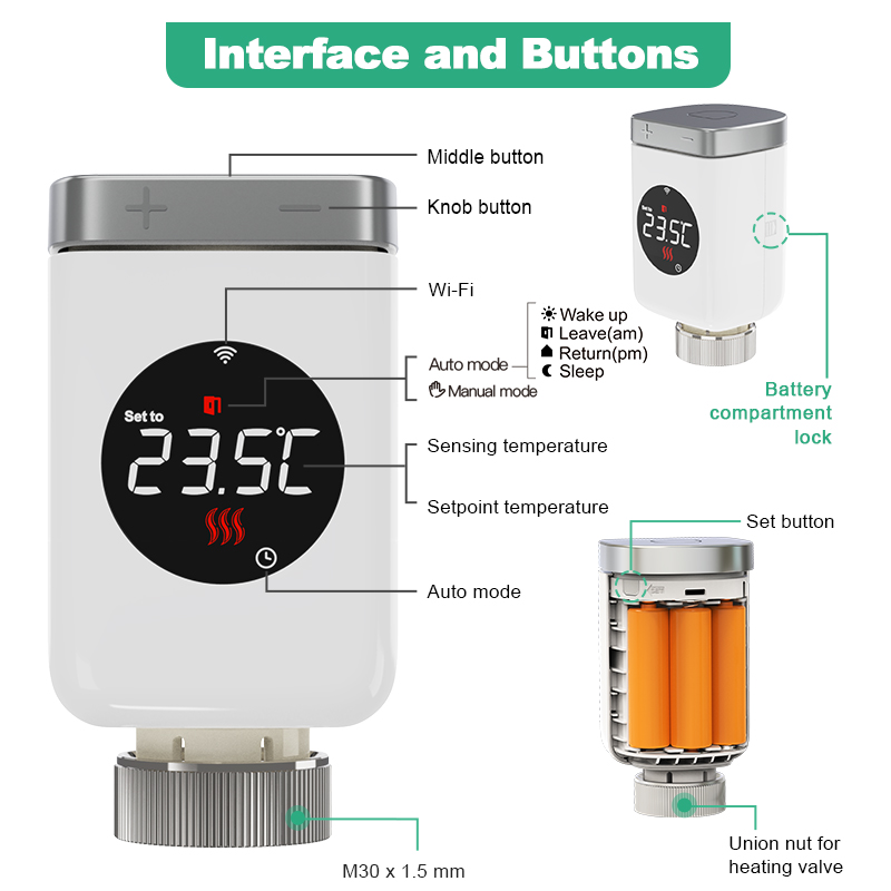 Valve thermostatique Zigbee 3. - Wifi Radiator Valve Thermostat avis et prix